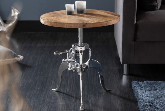 regulowany stolik drewniany kawowy